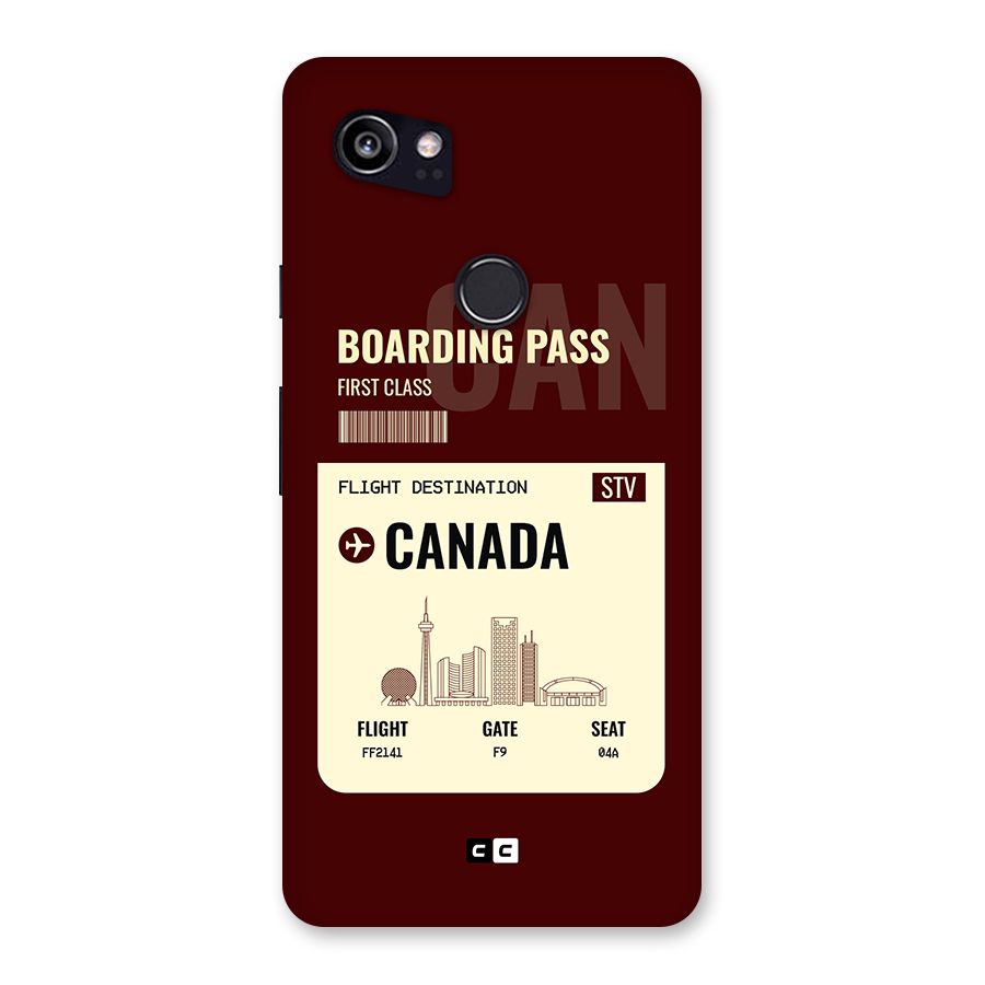Canada Boarding Pass Back Case for Google Pixel 2 XL