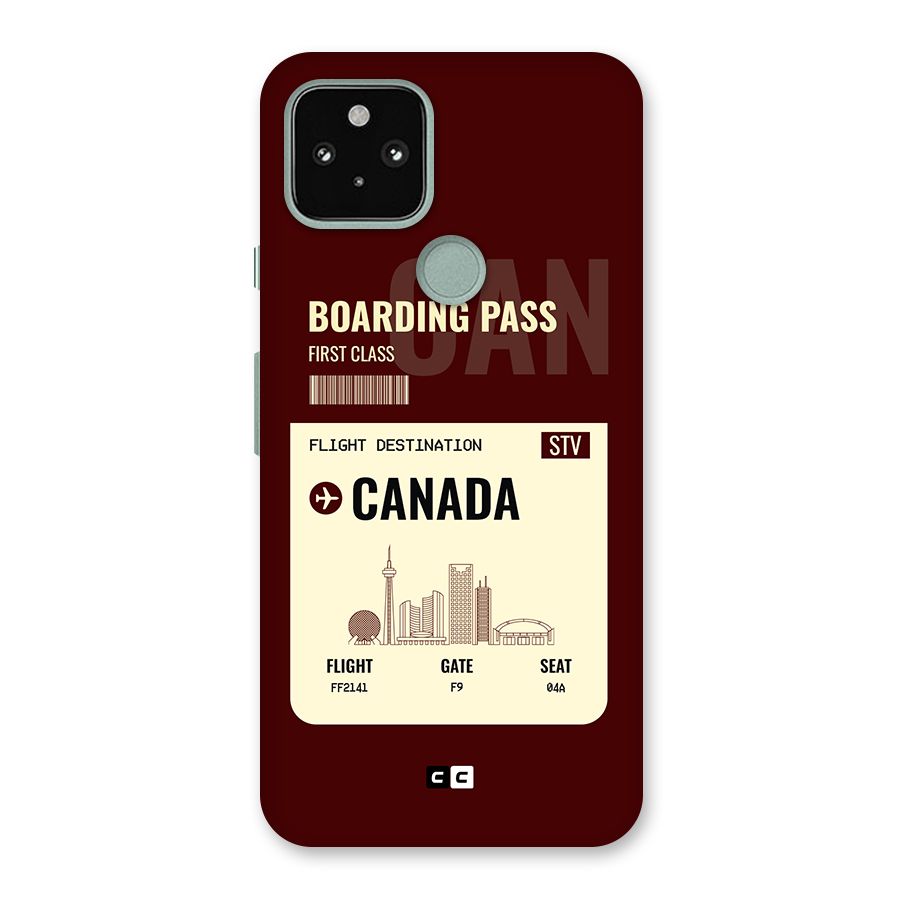 Canada Boarding Pass Back Case for Google Pixel 5