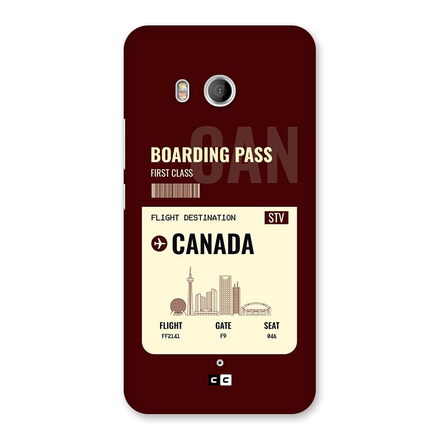 Canada Boarding Pass Back Case for HTC U11