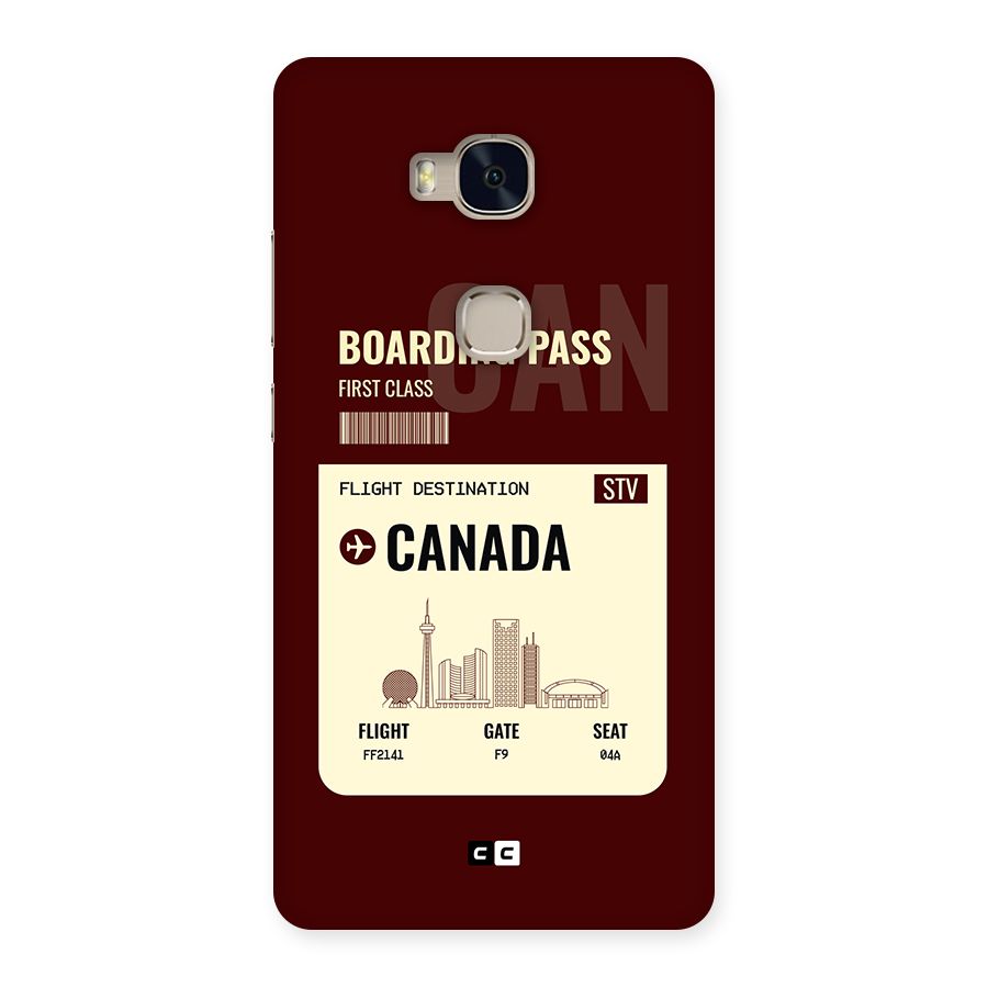 Canada Boarding Pass Back Case for Honor 5X