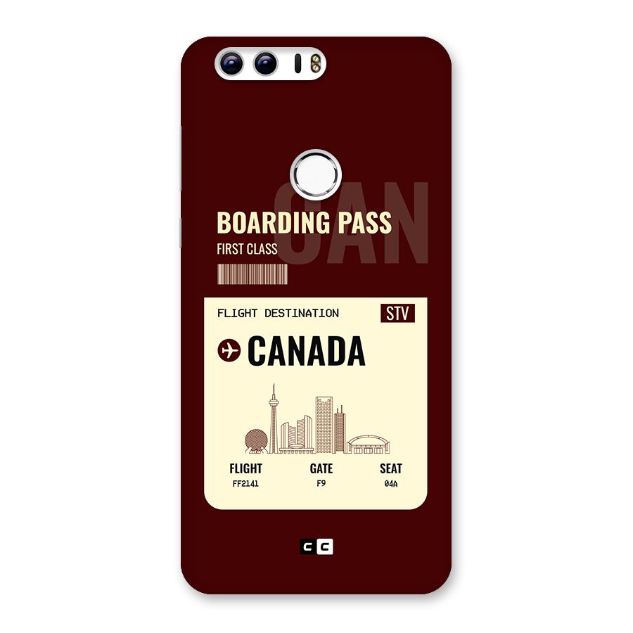 Canada Boarding Pass Back Case for Honor 8