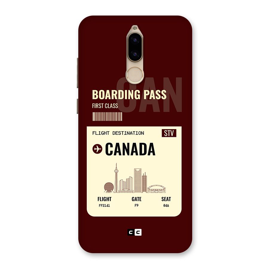 Canada Boarding Pass Back Case for Honor 9i
