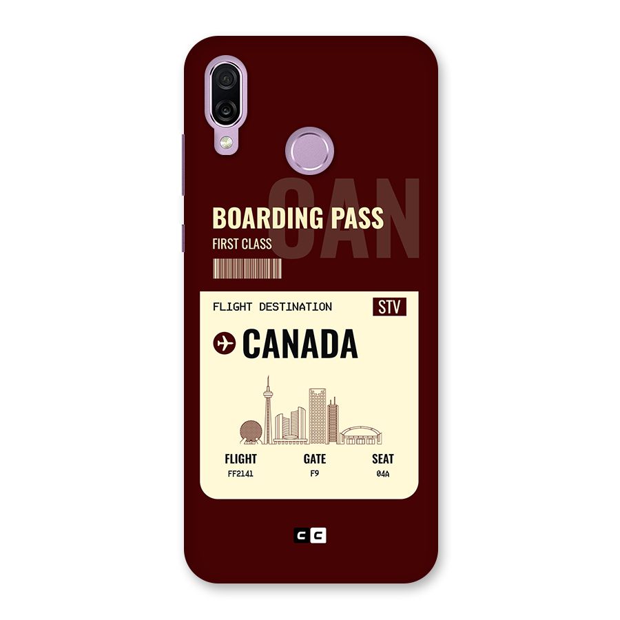 Canada Boarding Pass Back Case for Honor Play