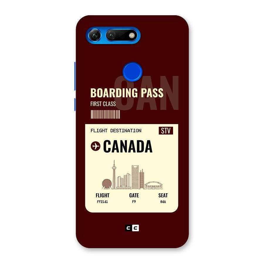 Canada Boarding Pass Back Case for Honor View 20