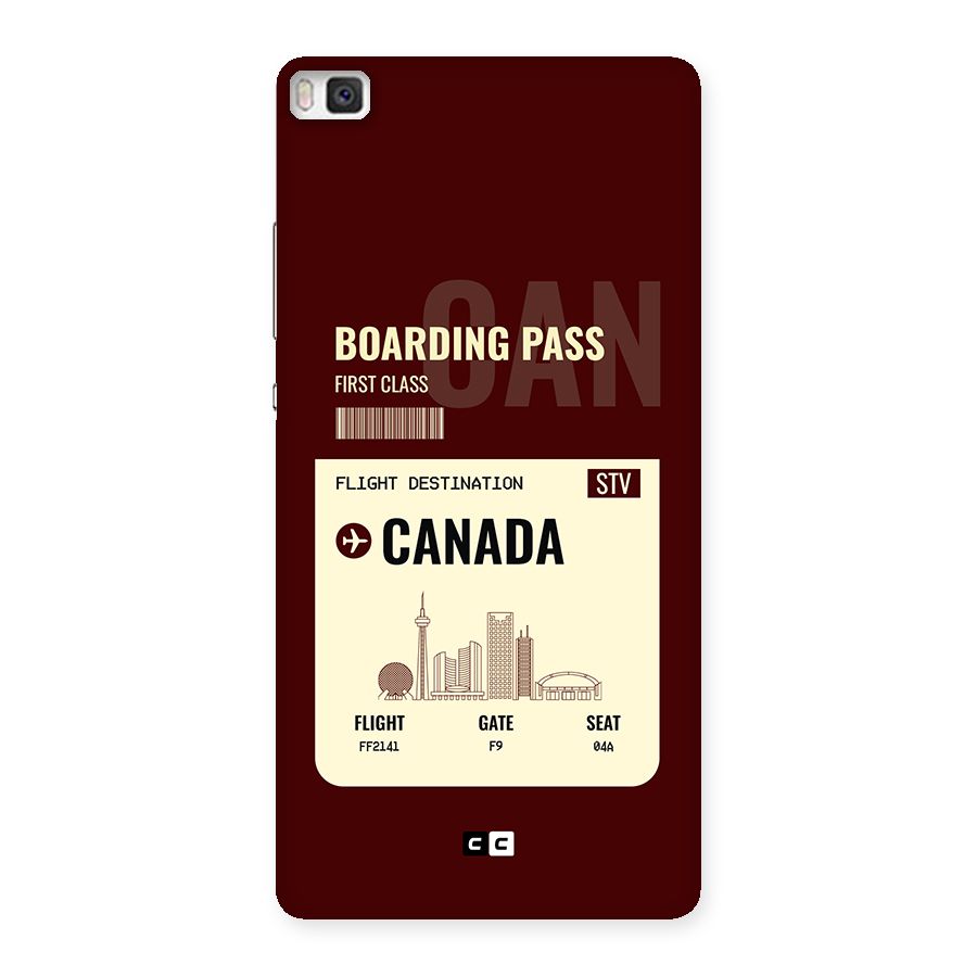 Canada Boarding Pass Back Case for Huawei P8