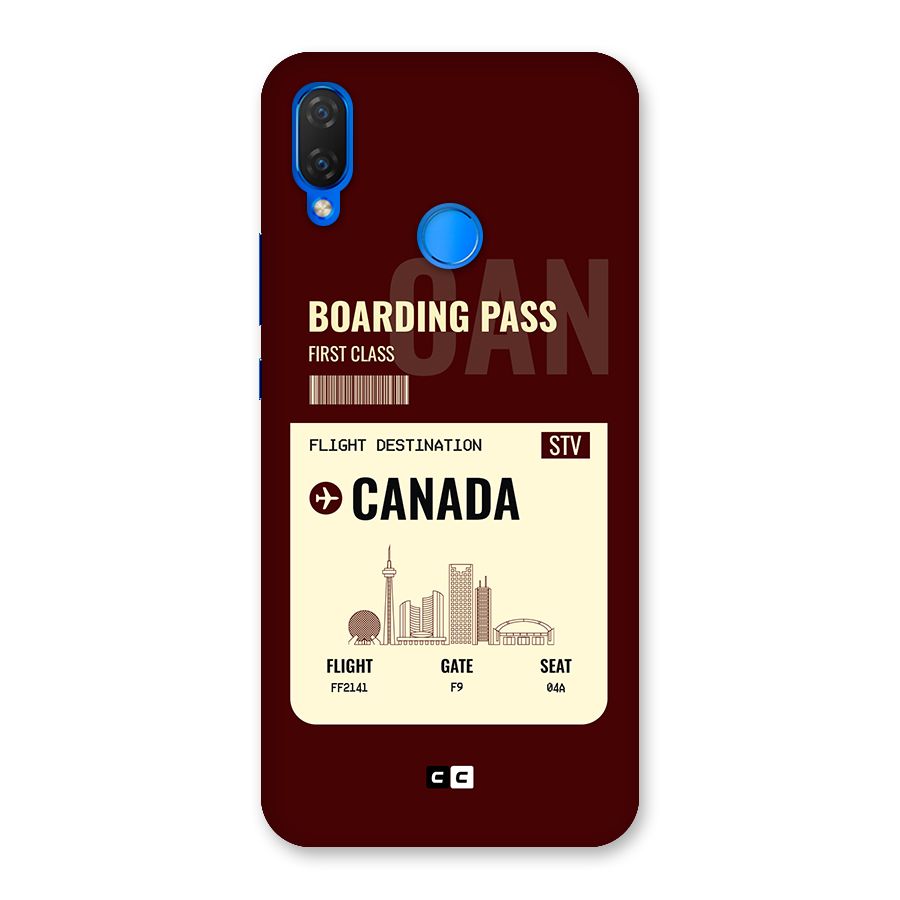 Canada Boarding Pass Back Case for Huawei P Smart Plus