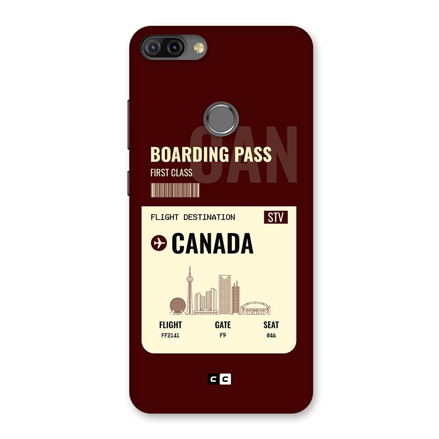 Canada Boarding Pass Back Case for Infinix Hot 6 Pro