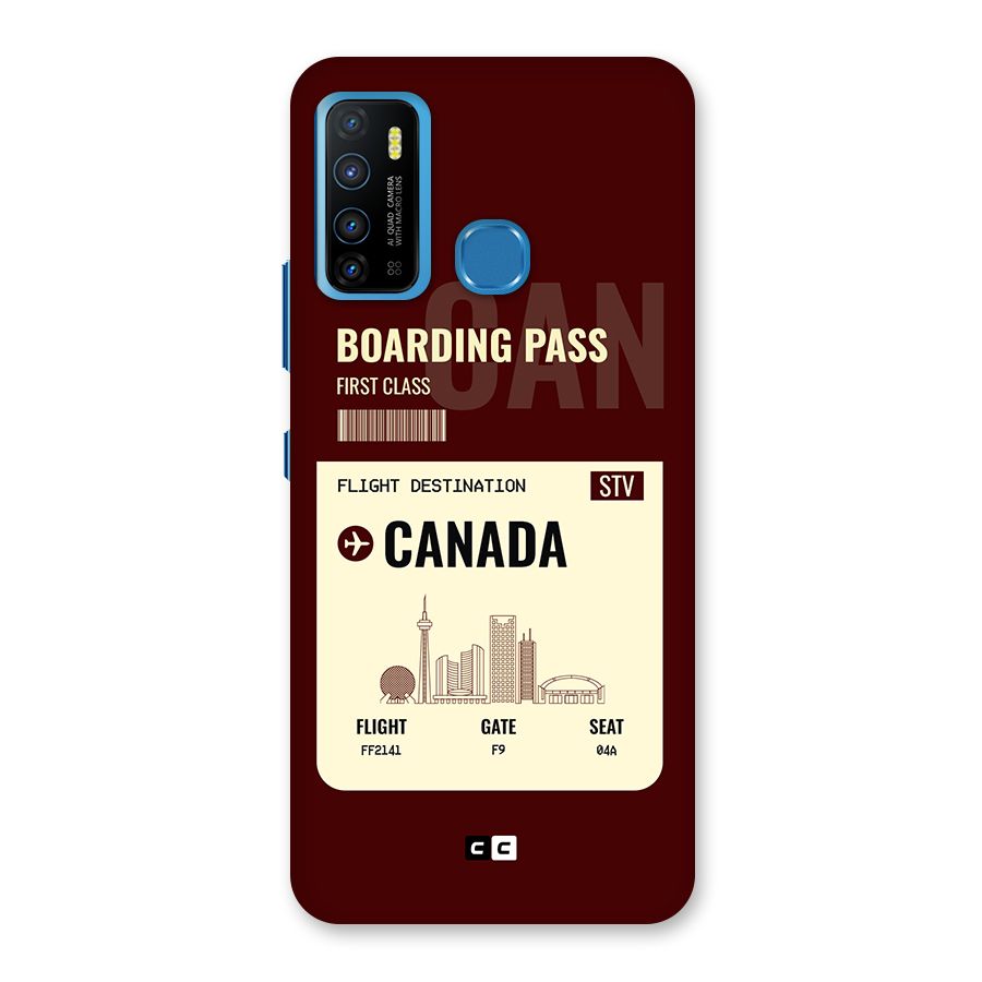 Canada Boarding Pass Back Case for Infinix Hot 9