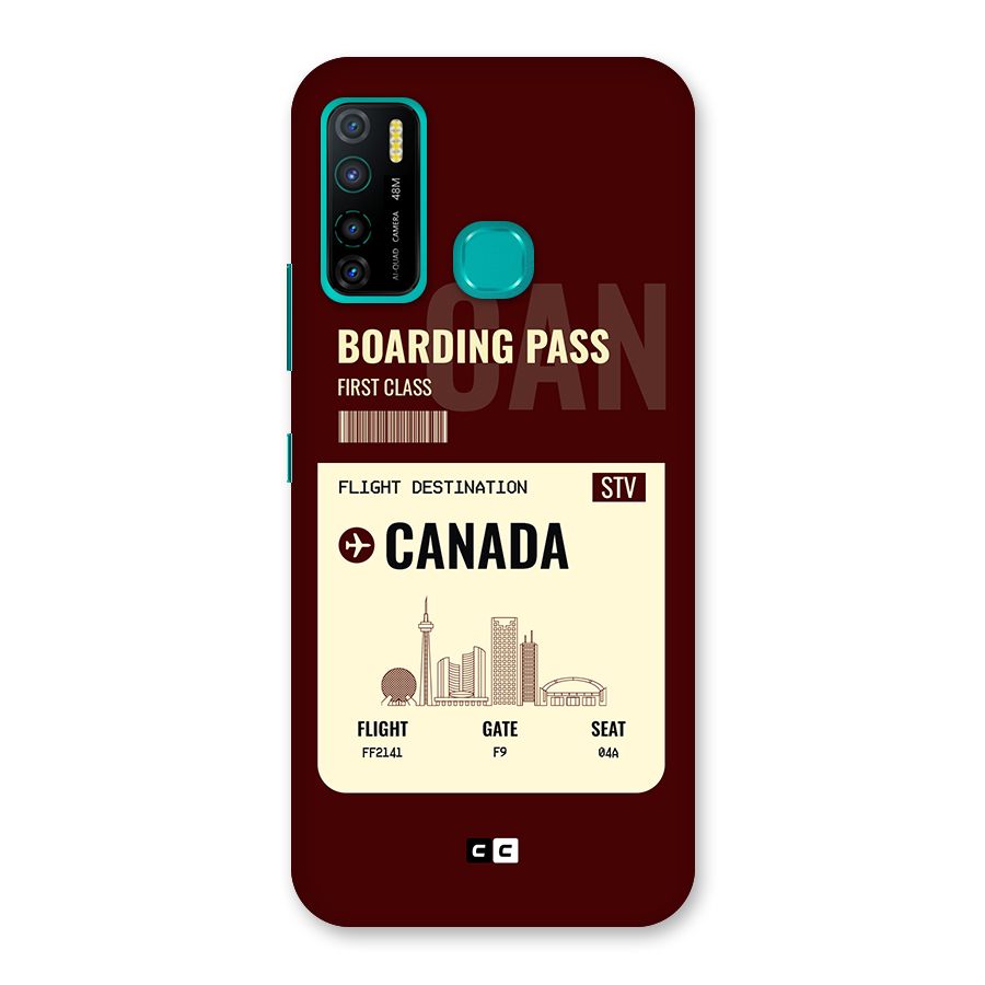 Canada Boarding Pass Back Case for Infinix Hot 9 Pro