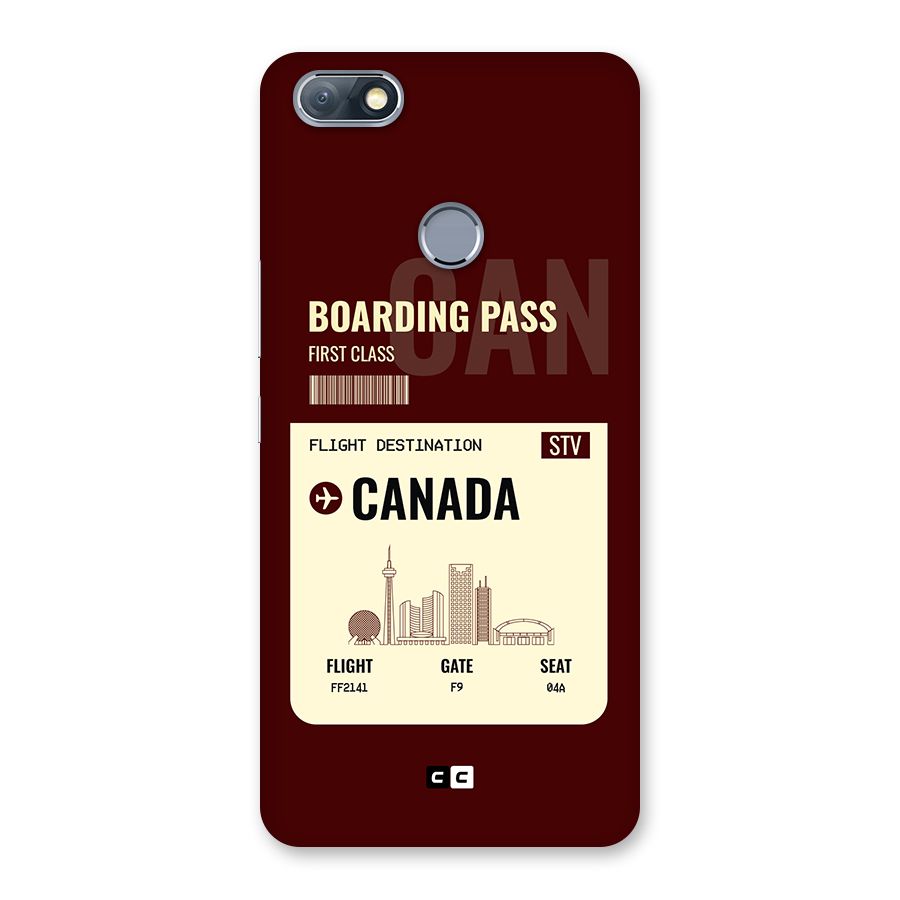 Canada Boarding Pass Back Case for Infinix Note 5