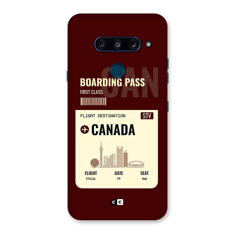 Canada Boarding Pass Back Case for LG  V40 ThinQ