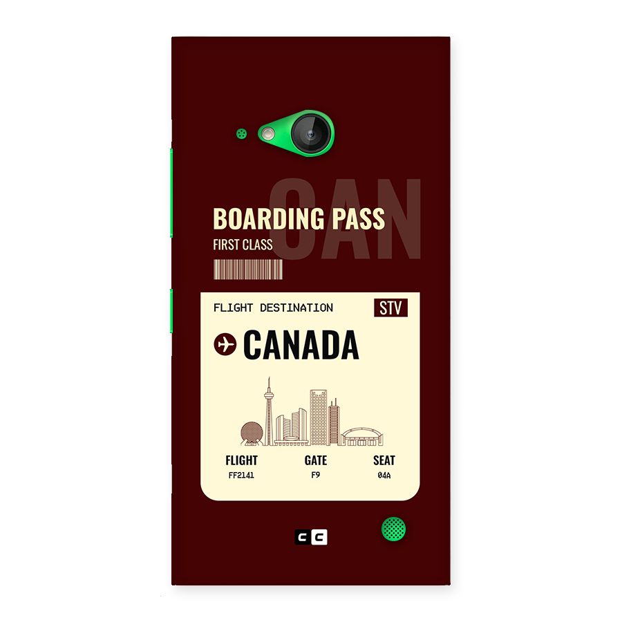 Canada Boarding Pass Back Case for Lumia 730
