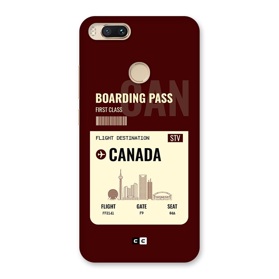 Canada Boarding Pass Back Case for Mi A1
