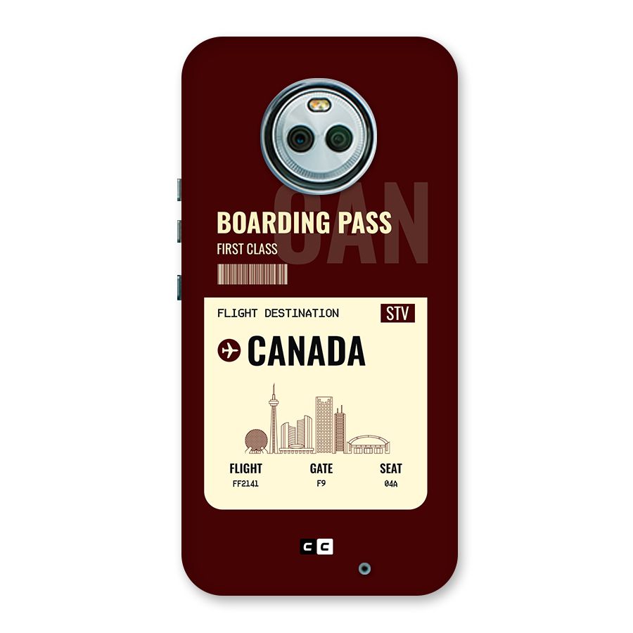 Canada Boarding Pass Back Case for Moto X4