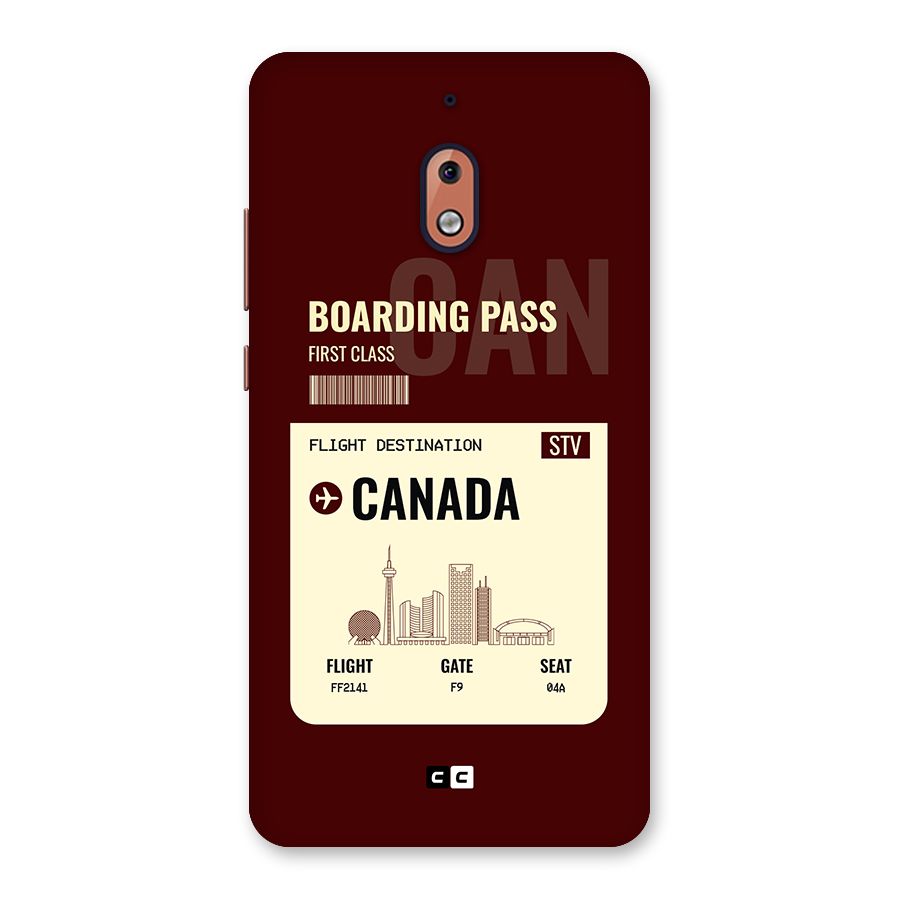 Canada Boarding Pass Back Case for Nokia 2.1
