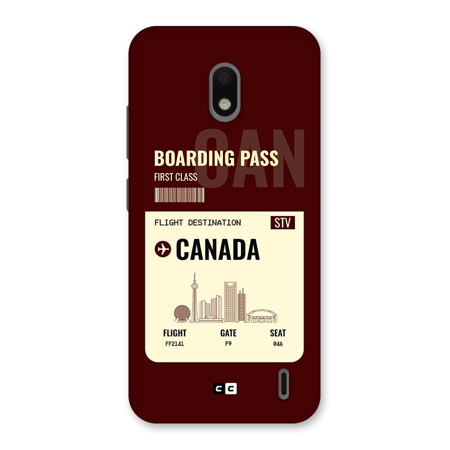 Canada Boarding Pass Back Case for Nokia 2.2