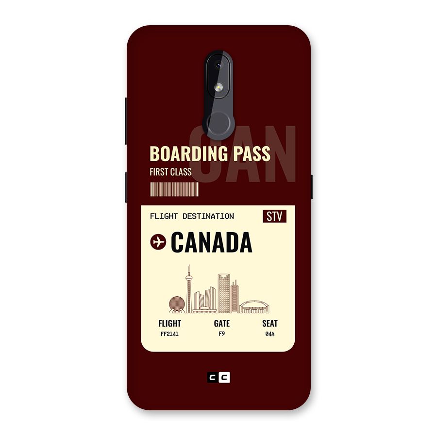 Canada Boarding Pass Back Case for Nokia 3.2