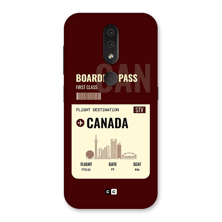 Canada Boarding Pass Back Case for Nokia 4.2