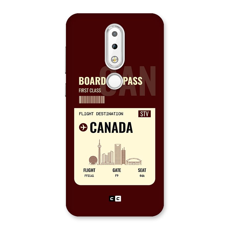 Canada Boarding Pass Back Case for Nokia 6.1 Plus