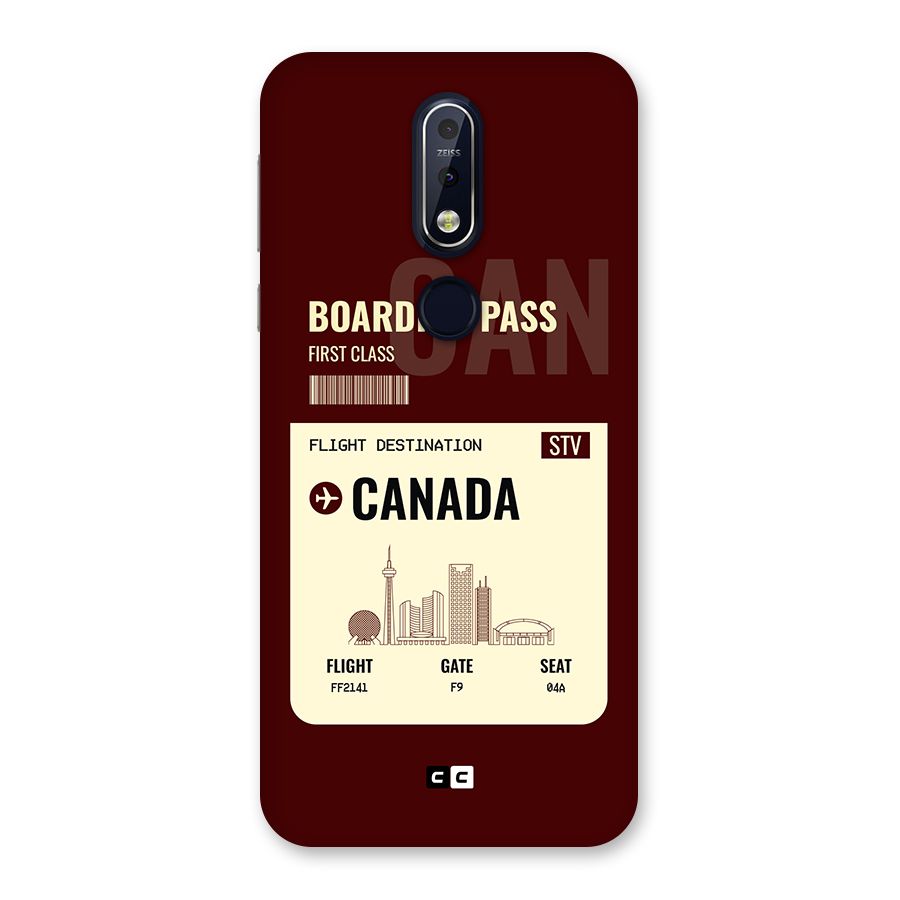 Canada Boarding Pass Back Case for Nokia 7.1