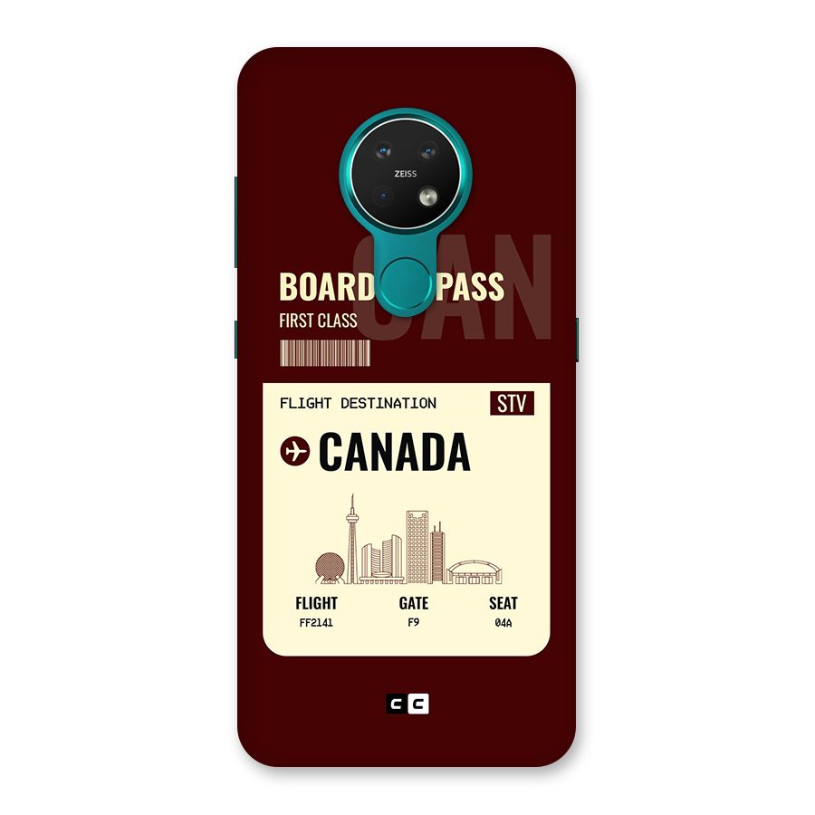 Canada Boarding Pass Back Case for Nokia 7.2