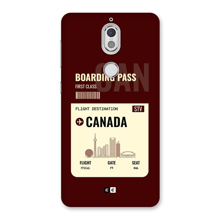 Canada Boarding Pass Back Case for Nokia 7