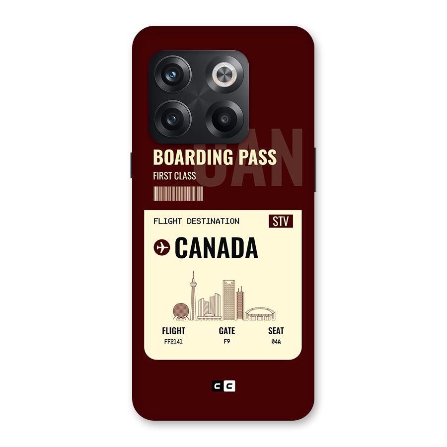 Canada Boarding Pass Back Case for OnePlus 10T