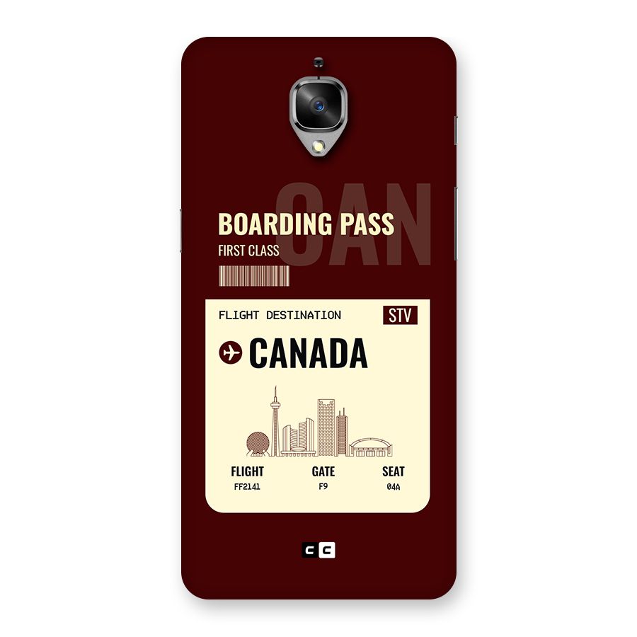 Canada Boarding Pass Back Case for OnePlus 3