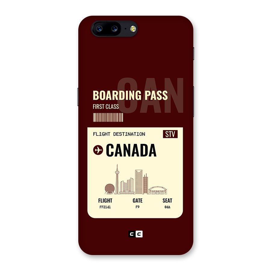 Canada Boarding Pass Back Case for OnePlus 5
