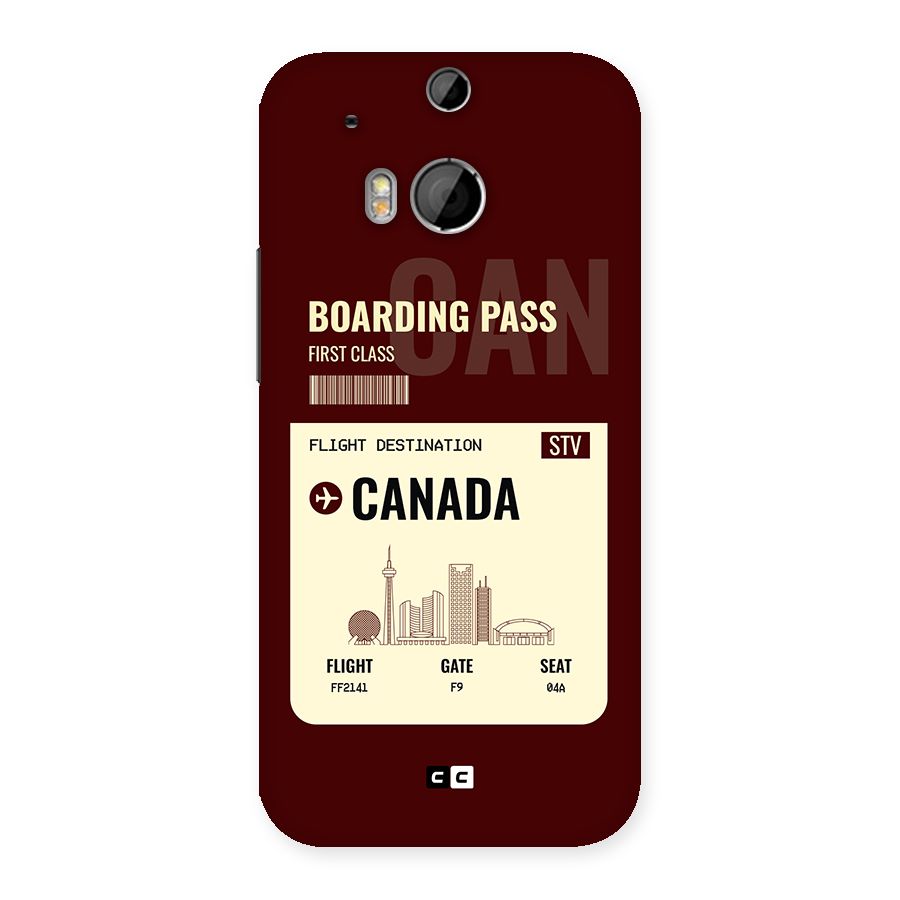 Canada Boarding Pass Back Case for One M8
