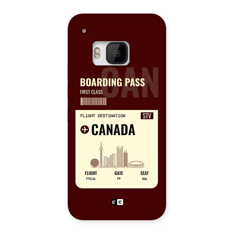 Canada Boarding Pass Back Case for One M9