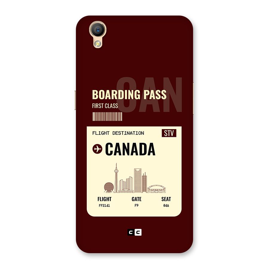 Canada Boarding Pass Back Case for Oppo A37