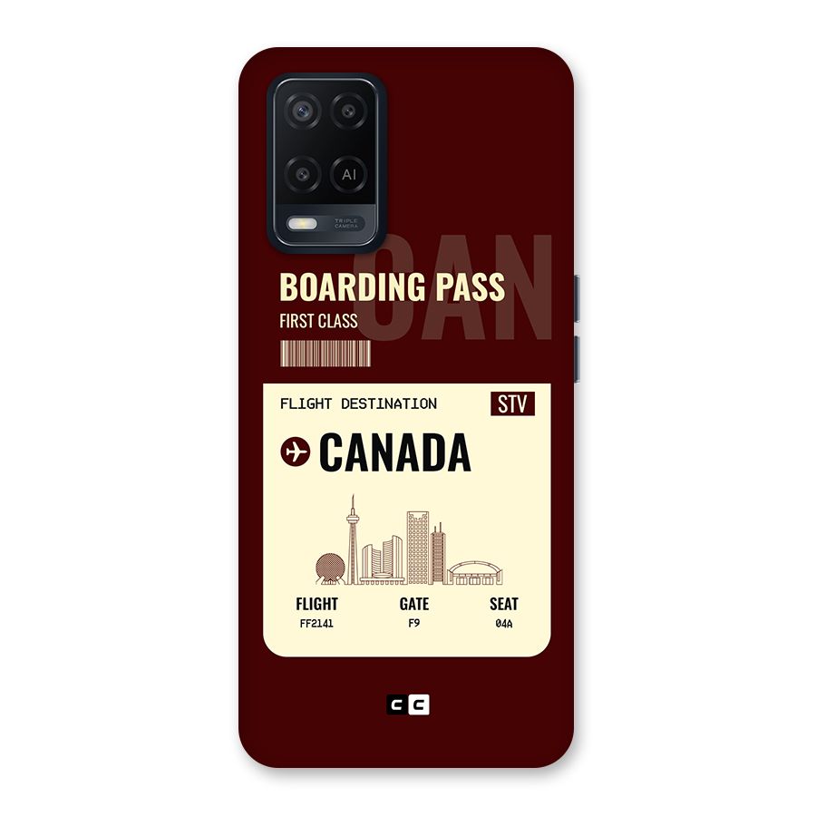 Canada Boarding Pass Back Case for Oppo A54