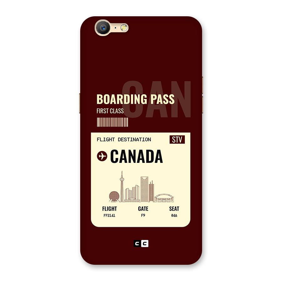Canada Boarding Pass Back Case for Oppo A57