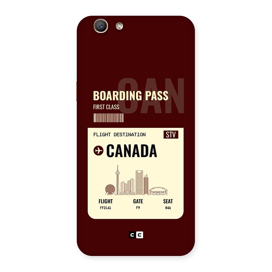 Canada Boarding Pass Back Case for Oppo A59
