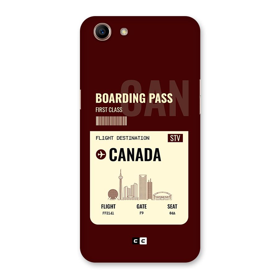 Canada Boarding Pass Back Case for Oppo A83 (2018)
