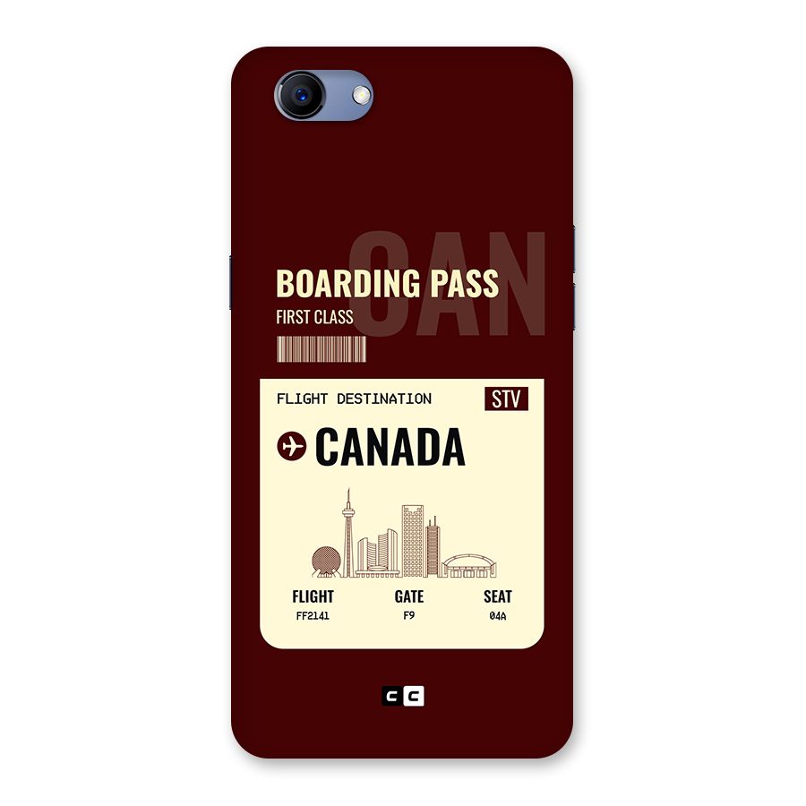 Canada Boarding Pass Back Case for Realme 1