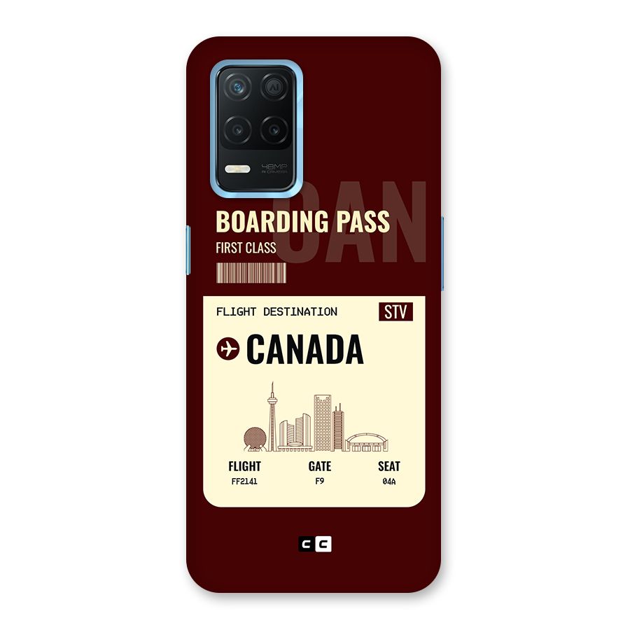 Canada Boarding Pass Back Case for Realme 8 5G