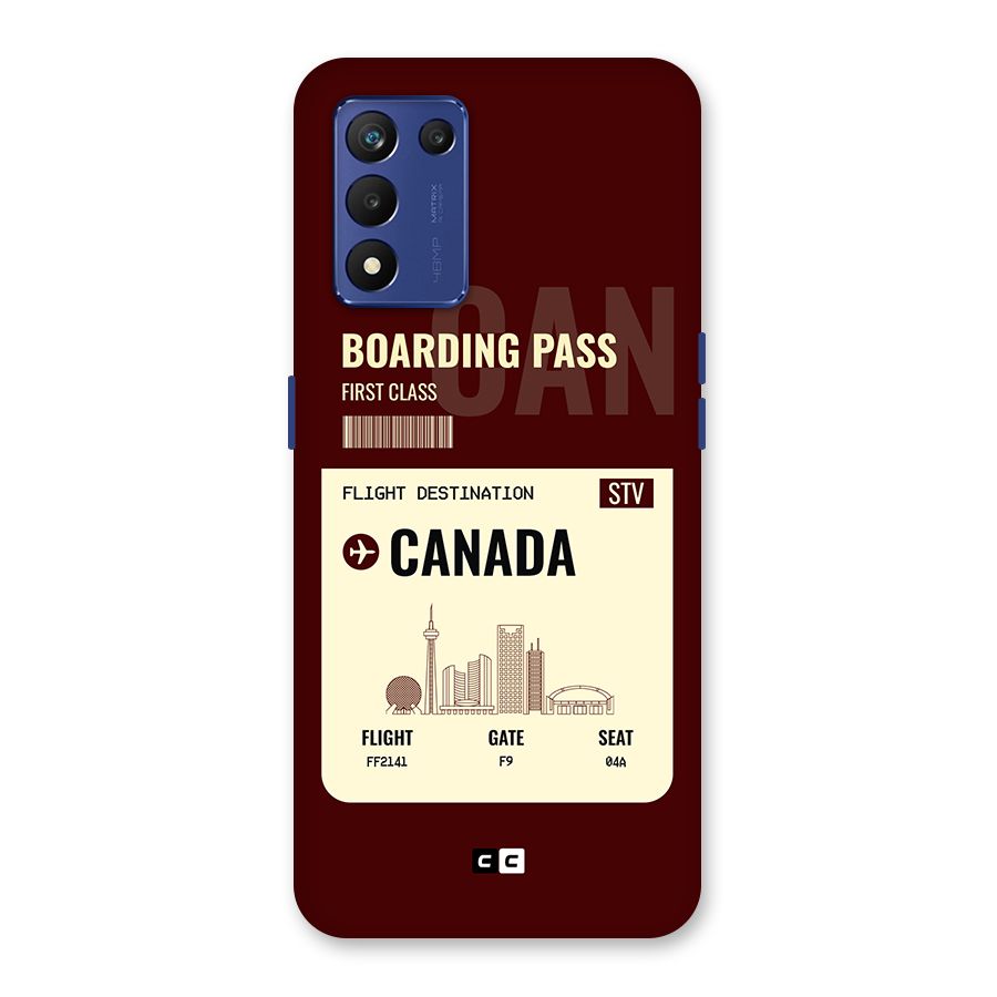 Canada Boarding Pass Back Case for Realme 9 5G Speed