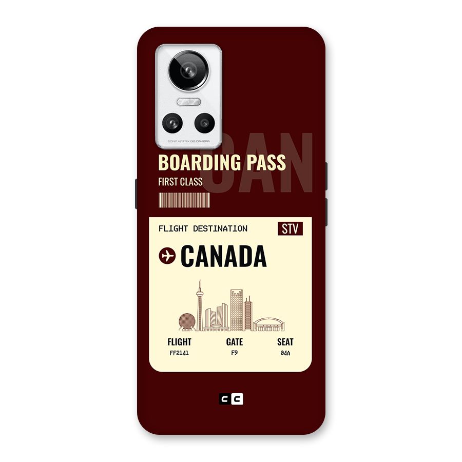 Canada Boarding Pass Back Case for Realme GT Neo 3