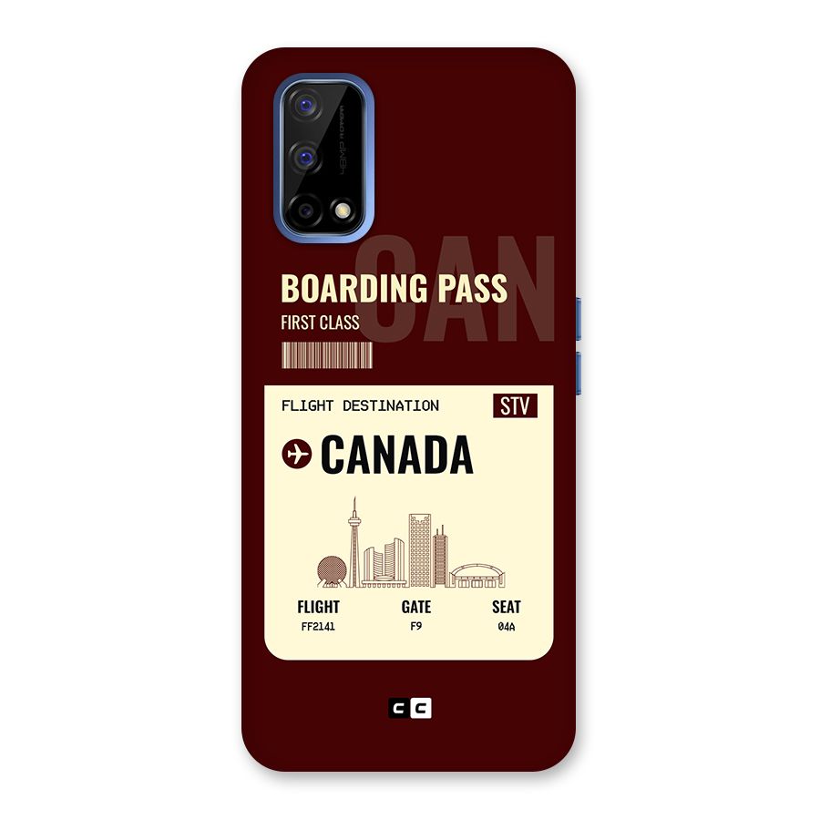 Canada Boarding Pass Back Case for Realme Narzo 30 Pro
