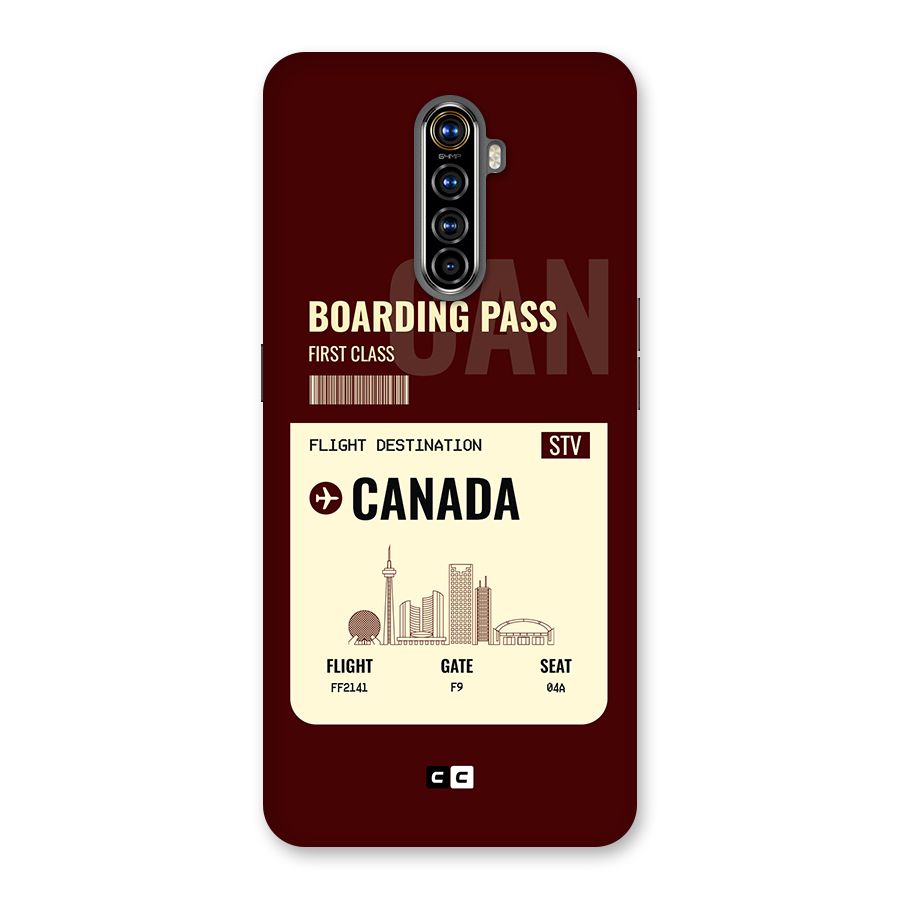 Canada Boarding Pass Back Case for Realme X2 Pro