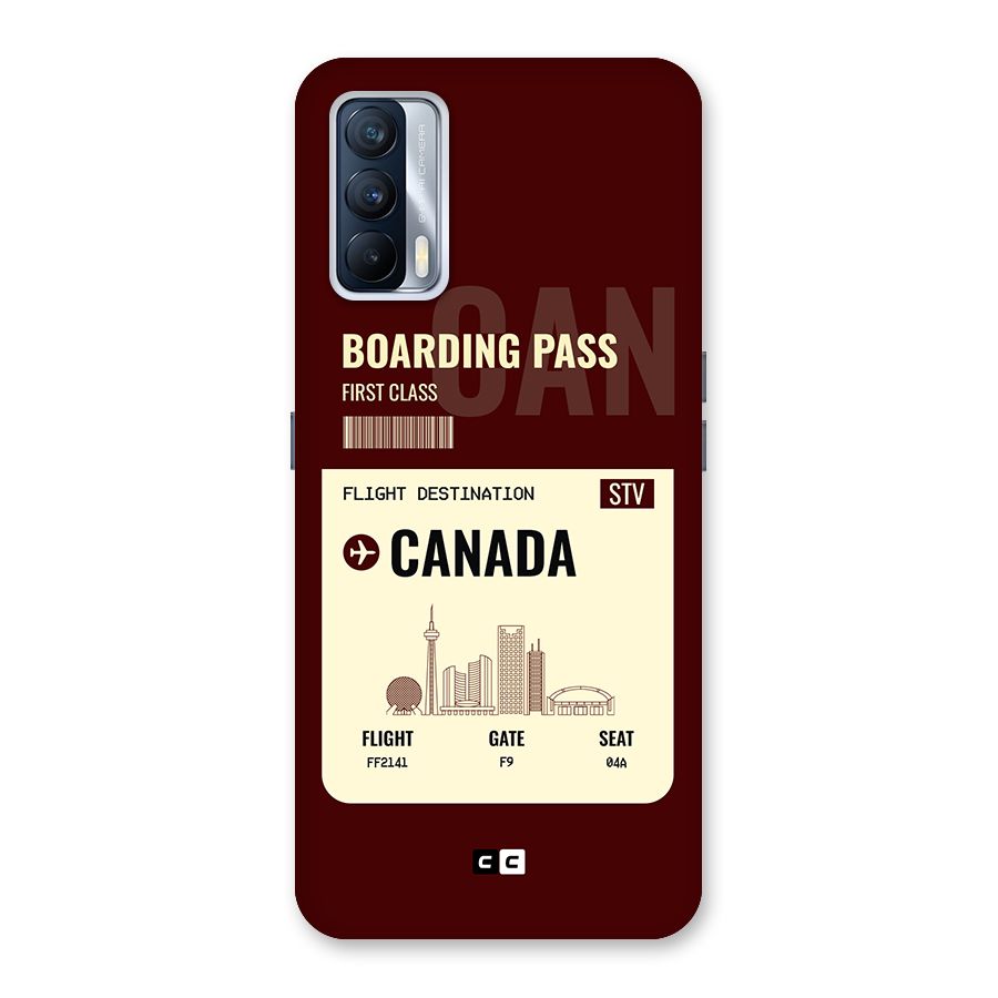Canada Boarding Pass Back Case for Realme X7