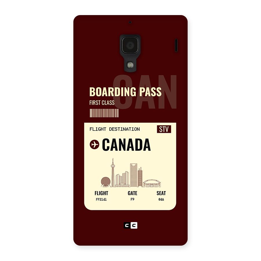 Canada Boarding Pass Back Case for Redmi 1s