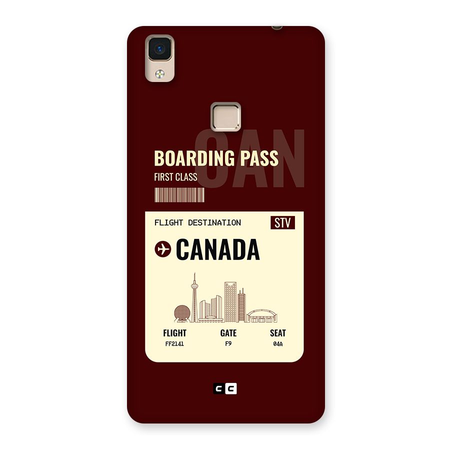 Canada Boarding Pass Back Case for V3 Max