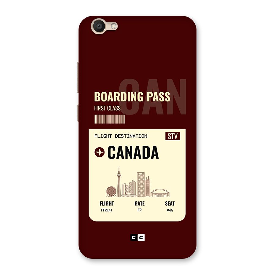 Canada Boarding Pass Back Case for Vivo V5