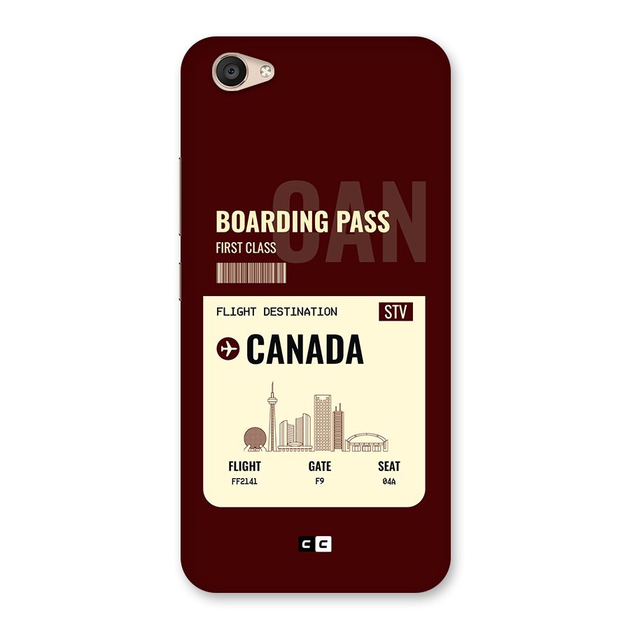 Canada Boarding Pass Back Case for Vivo V5 Plus