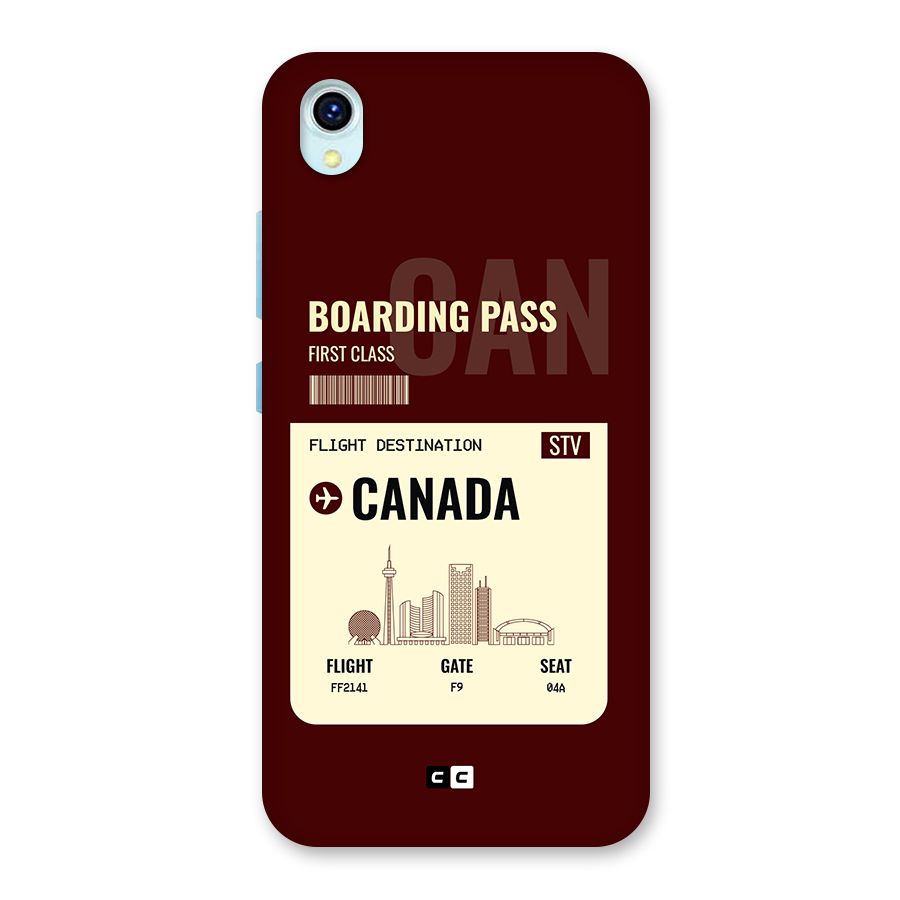 Canada Boarding Pass Back Case for Vivo Y1s