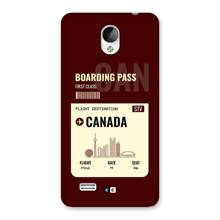 Canada Boarding Pass Back Case for Vivo Y21