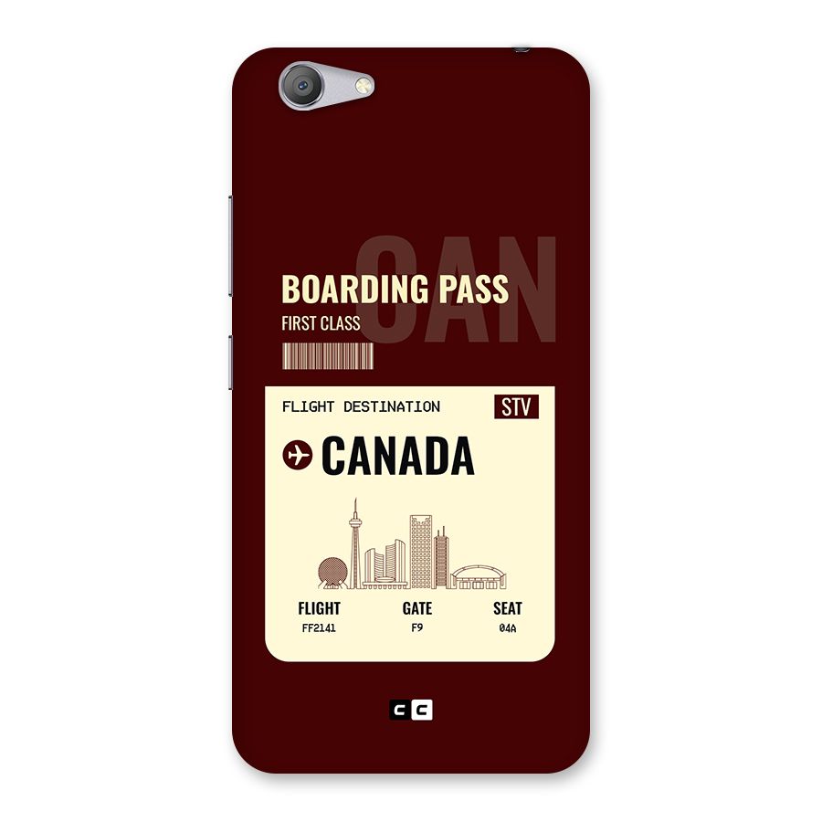 Canada Boarding Pass Back Case for Vivo Y53